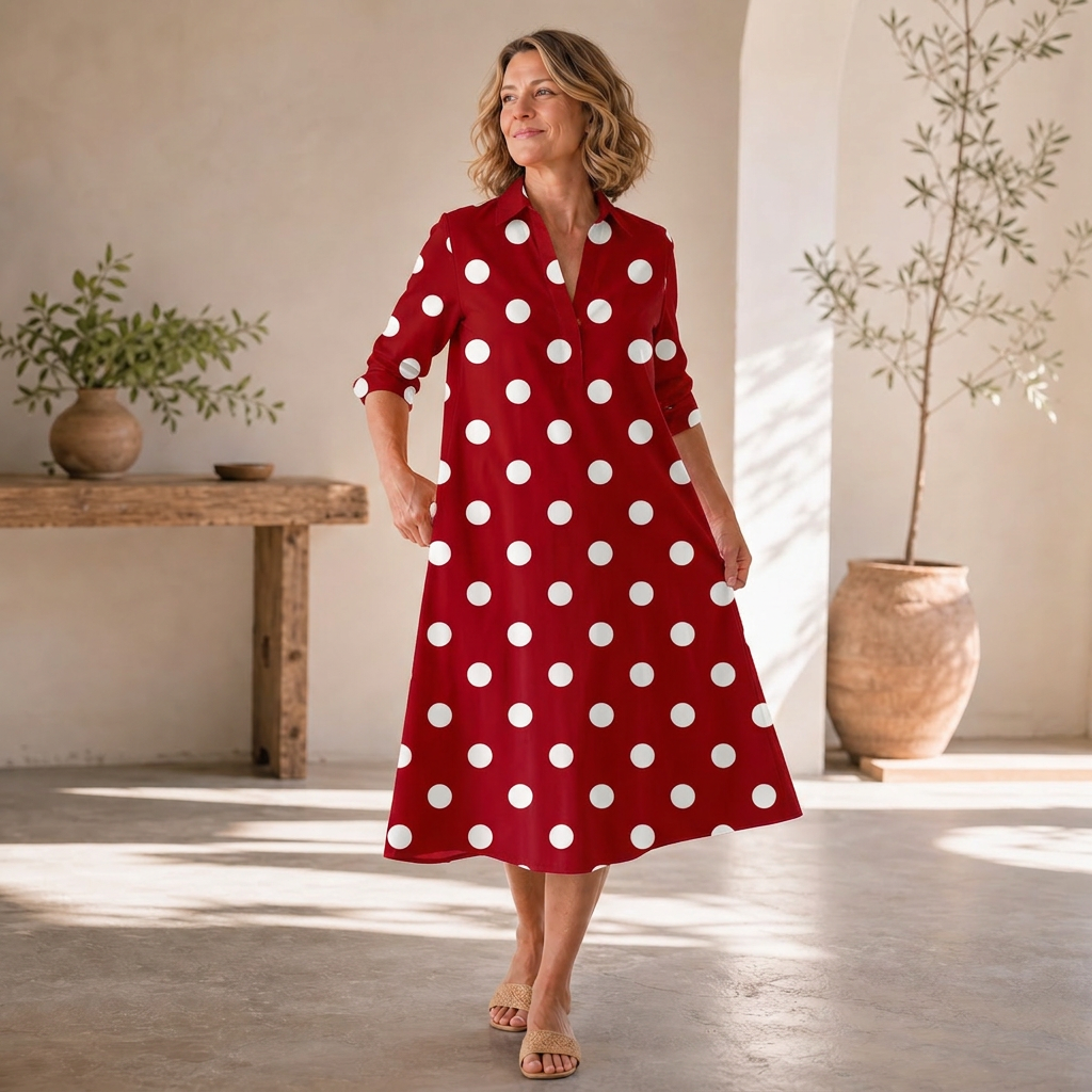 Agnese Lambruschini™ Elegant Midi Dress for Effortless Style