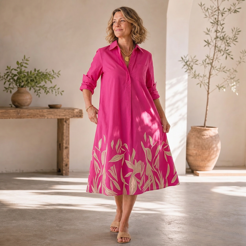 Agnese Lambruschini™ Elegant Midi Dress for Effortless Style