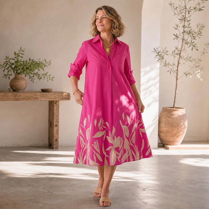 Agnese Lambruschini™ Elegant Midi Dress for Effortless Style
