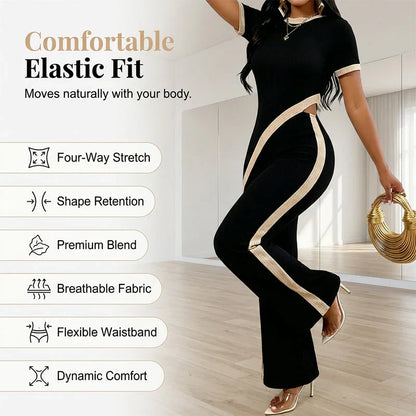 Agnese Melillo™ Coordinated Top & Flared Pants Set