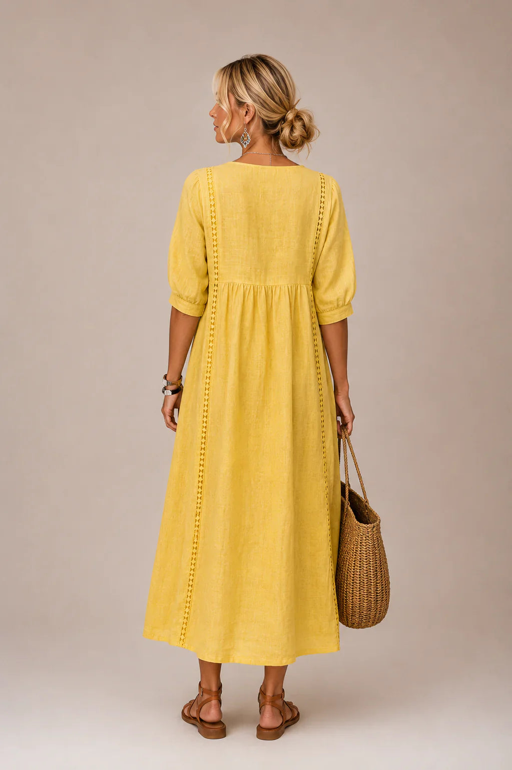 Agnese Spagnuolo™ Elegant Lace V-Neck Summer Dress