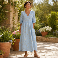 Agnese Zappia™ Elegant Floral Midi Dress for Effortless Style
