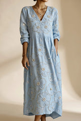 Agnese Zappia™ Elegant Floral Midi Dress for Effortless Style