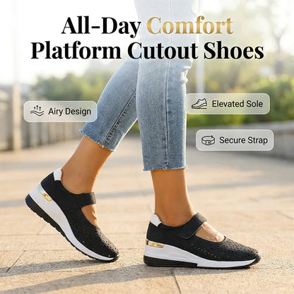 AiraStep Breathable Perforated Platform Shoes for Women - main product view