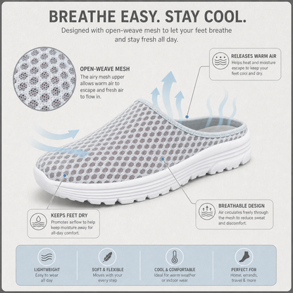 AiroStep™ Breathable Slippers for Cool Comfort