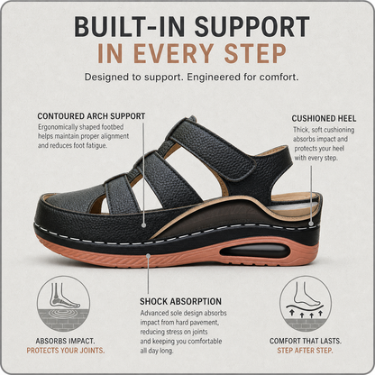AiryStep™ Breathable Wedge Sandals for All-Day Comfort