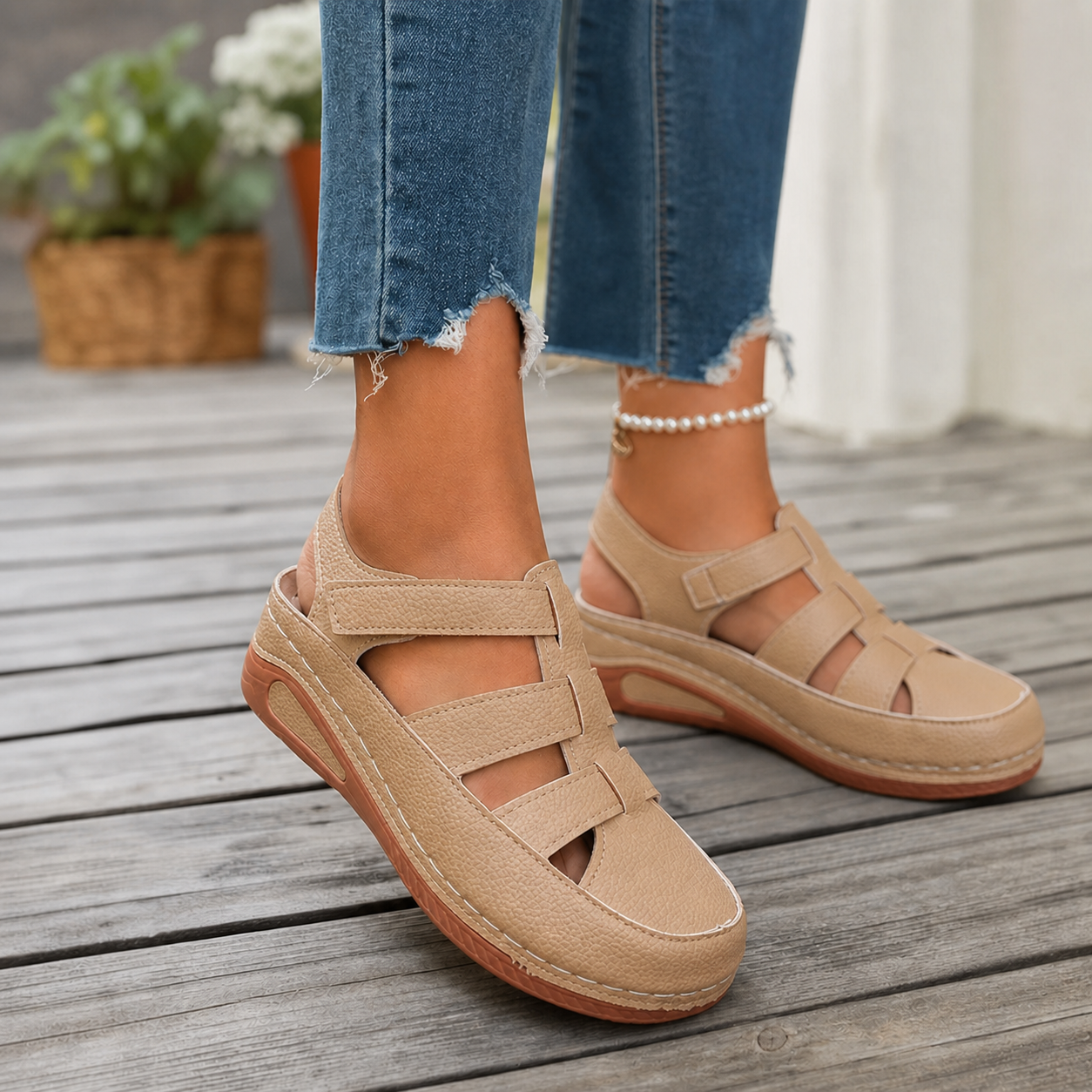 AiryStep™ Breathable Wedge Sandals for All-Day Comfort
