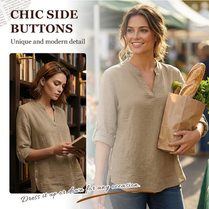 Alba Galeotti™ Effortless Button Top for Everyday Comfort