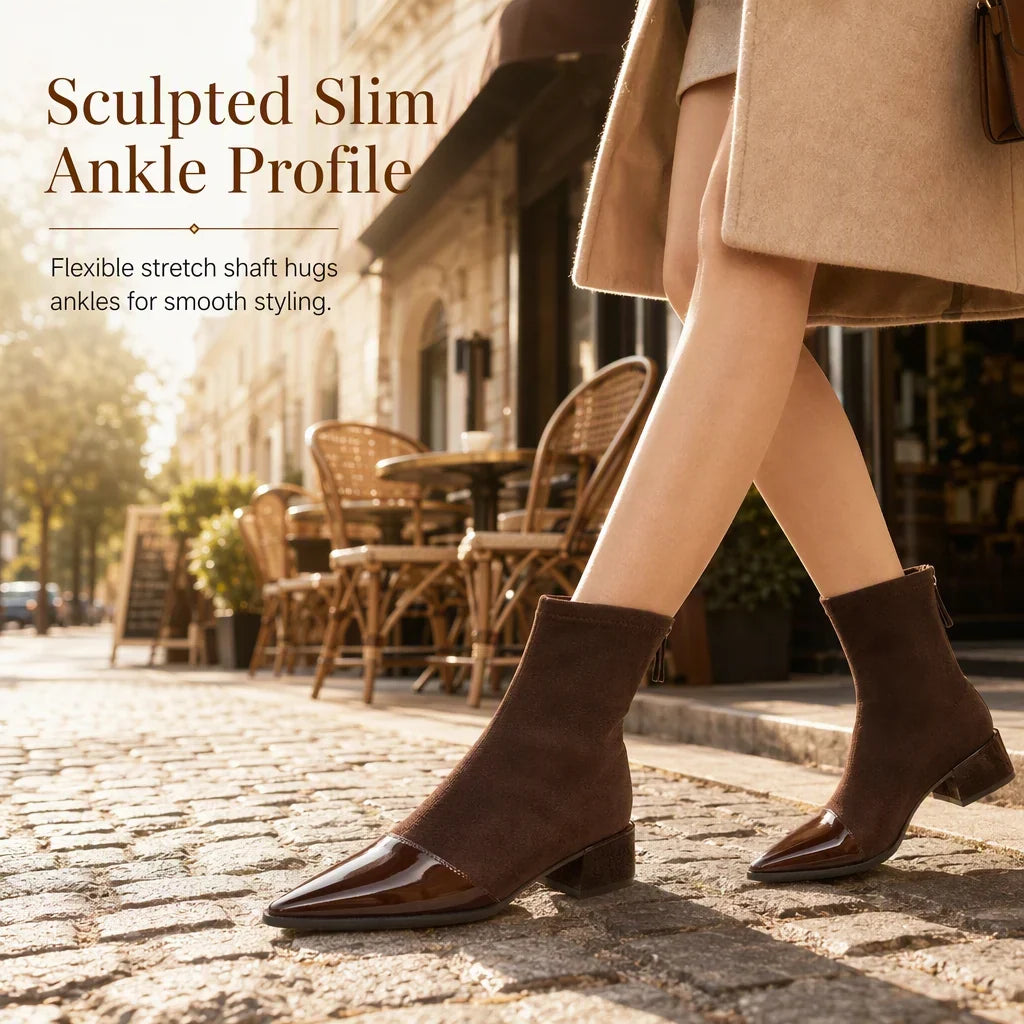 Alberta Pagano™ Elegant Ankle Boots for Slimmer, Elongated Legs