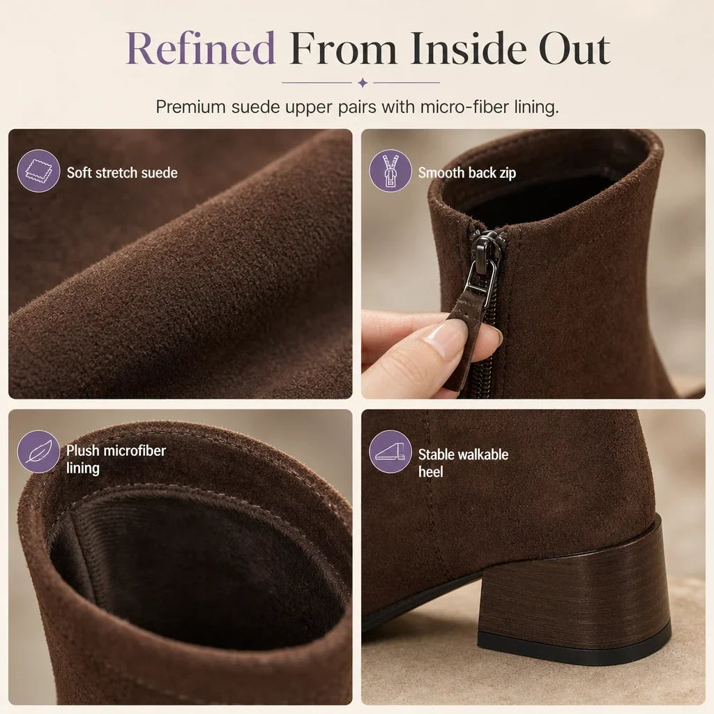 Alberta Pagano™ Elegant Ankle Boots for Slimmer, Elongated Legs
