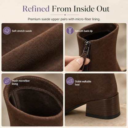 Alberta Pagano™ Elegant Ankle Boots for Slimmer, Elongated Legs