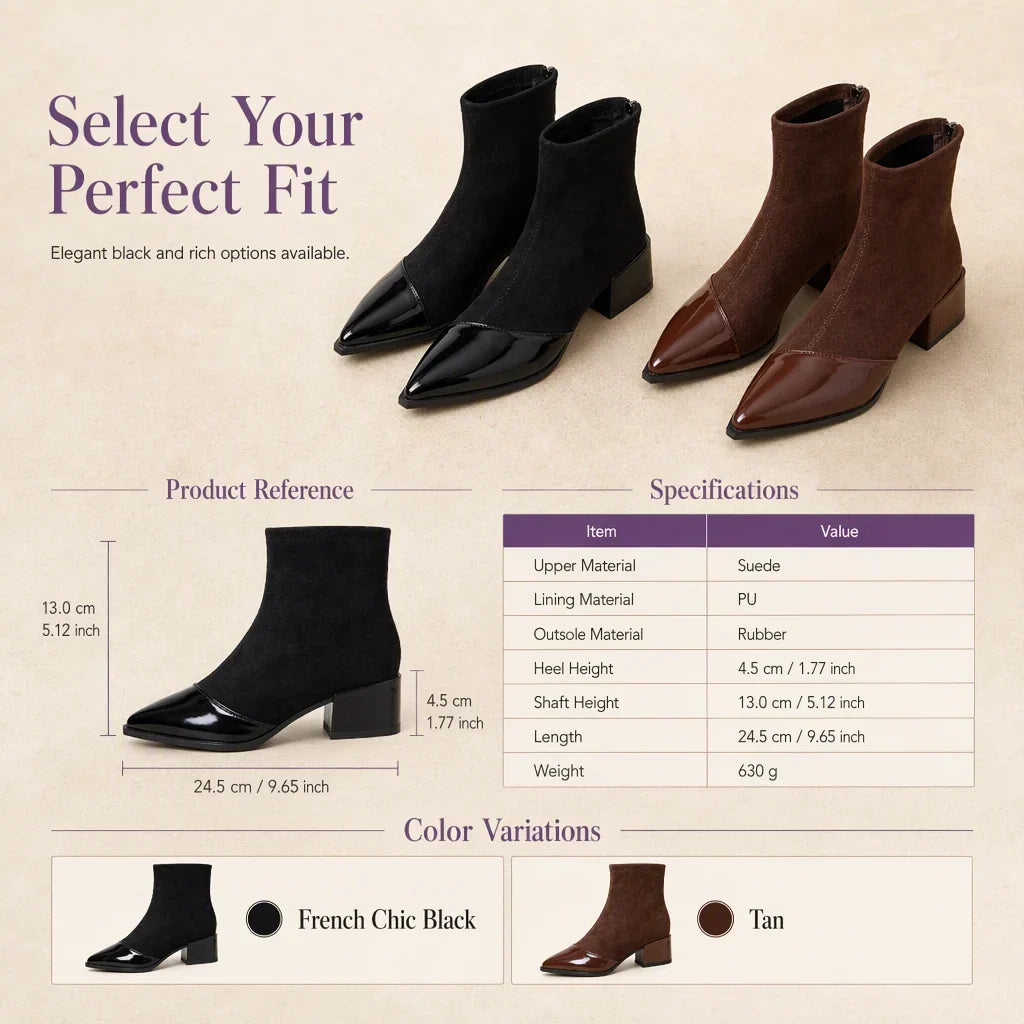 Alberta Pagano™ Elegant Ankle Boots for Slimmer, Elongated Legs