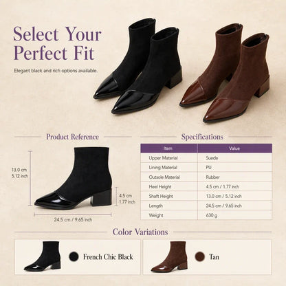 Alberta Pagano™ Elegant Ankle Boots for Slimmer, Elongated Legs