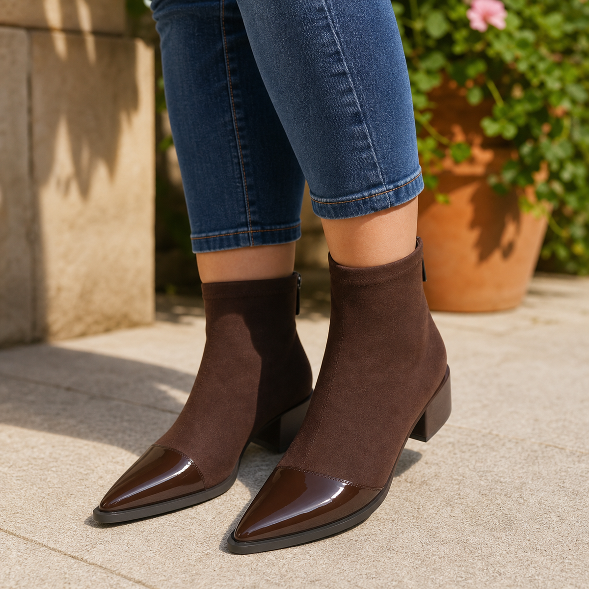 Alberta Pagano™ Elegant Ankle Boots for Slimmer, Elongated Legs