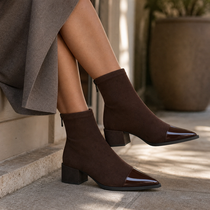 Alberta Pagano™ Elegant Ankle Boots for Slimmer, Elongated Legs