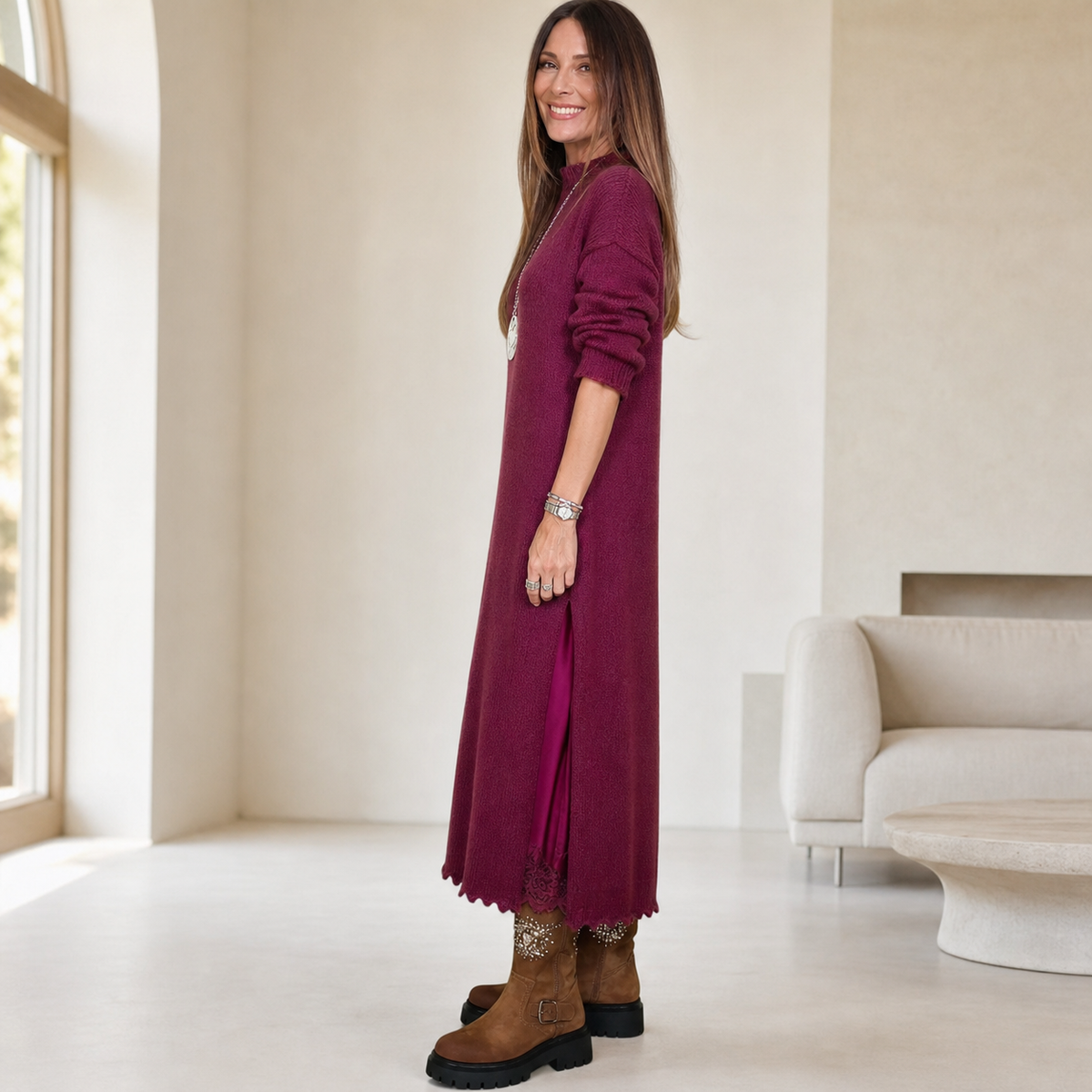 Albertina Frasca™ Soft Layered Sweater Set for Polished Comfort