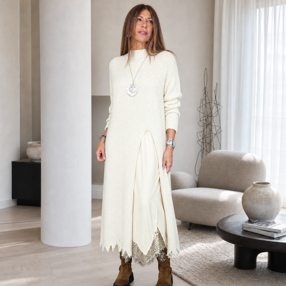 Albertina Frasca™ Soft Layered Sweater Set for Polished Comfort