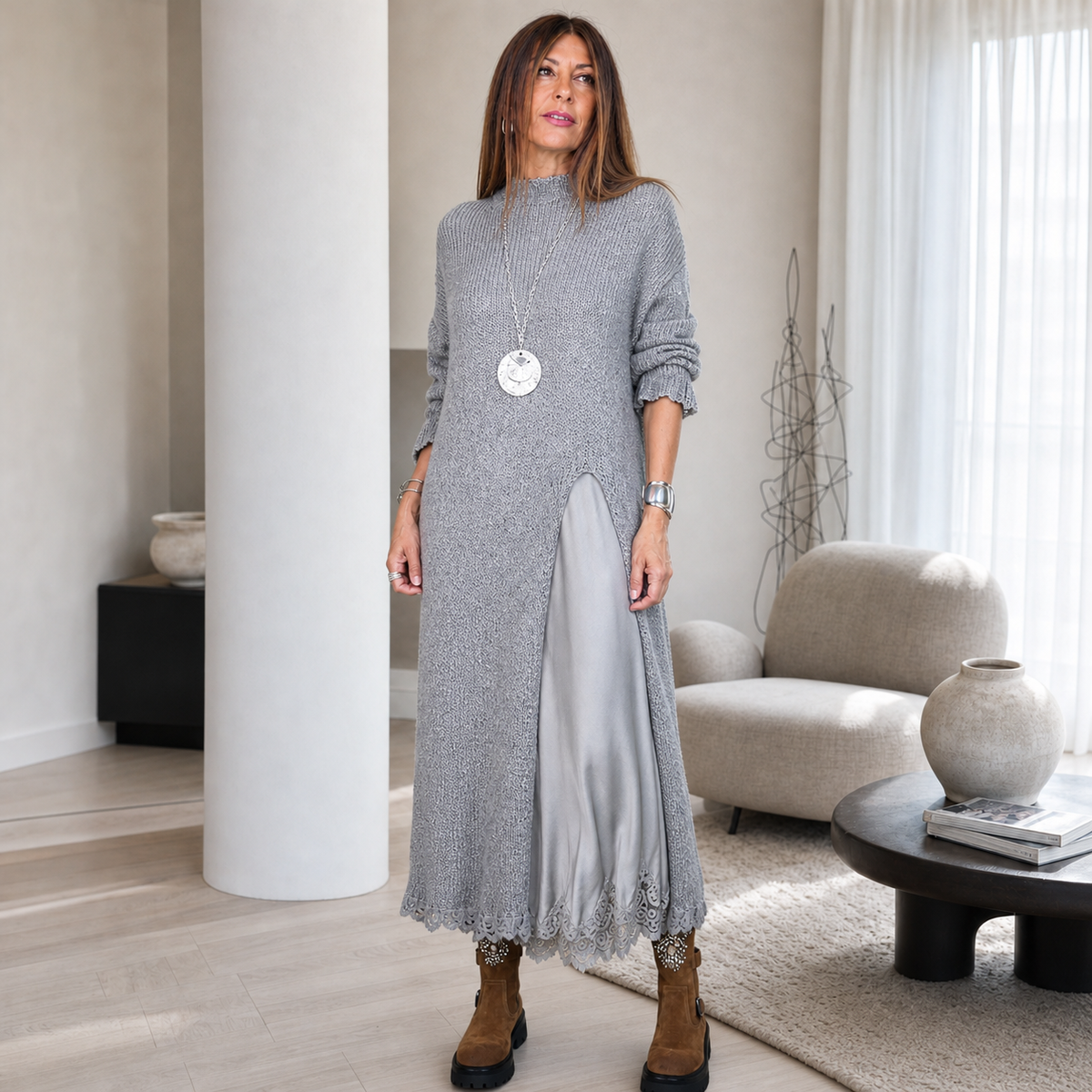 Albertina Frasca™ Soft Layered Sweater Set for Polished Comfort