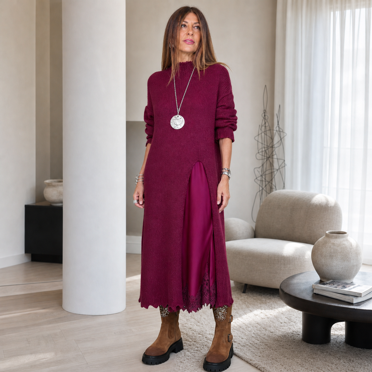 Albertina Frasca™ Soft Layered Sweater Set for Polished Comfort