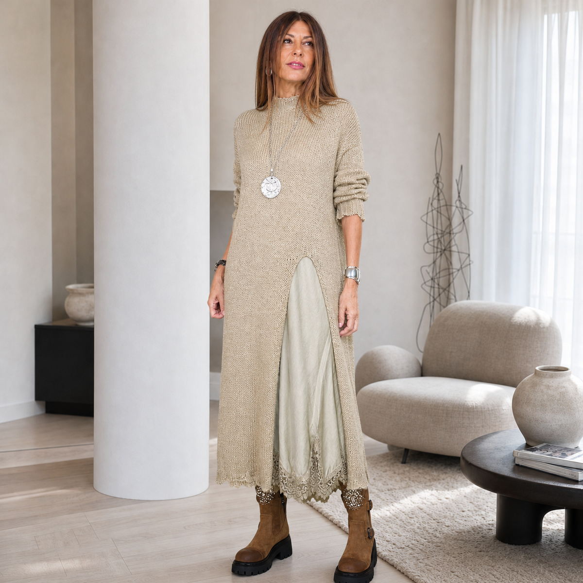 Albertina Frasca™ Soft Layered Sweater Set for Polished Comfort