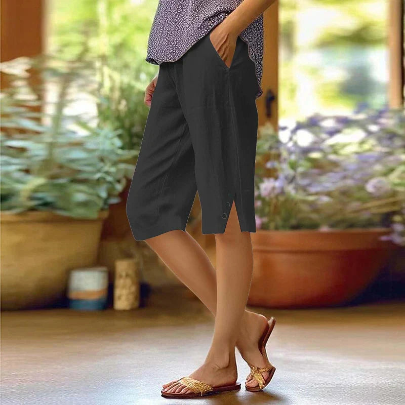 Albina Gallarini™ Breathable Capri Pants for Effortless Style