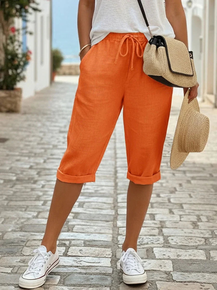 Albina Gallarini™ Breathable Capri Pants for Effortless Style