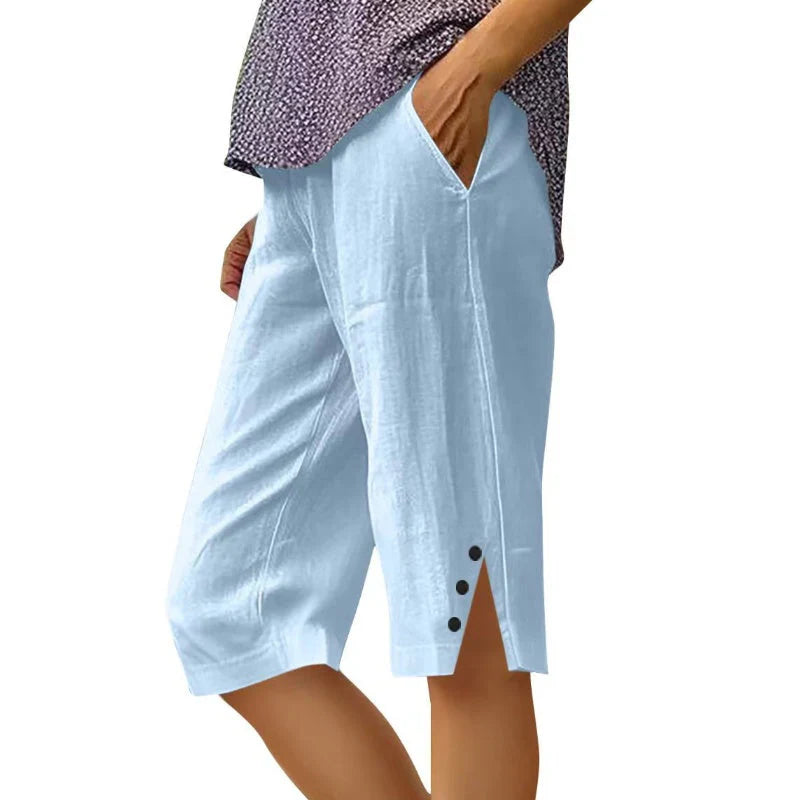 Albina Gallarini™ Breathable Capri Pants for Effortless Style