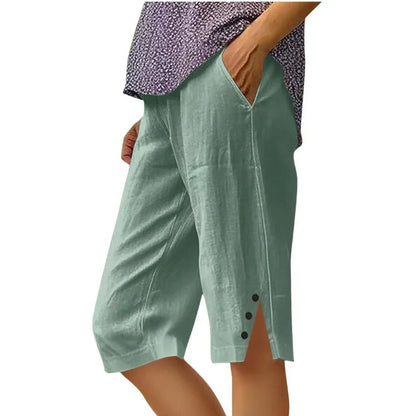 Albina Gallarini™ Breathable Capri Pants for Effortless Style
