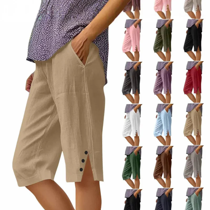 Albina Gallarini™ Breathable Capri Pants for Effortless Style
