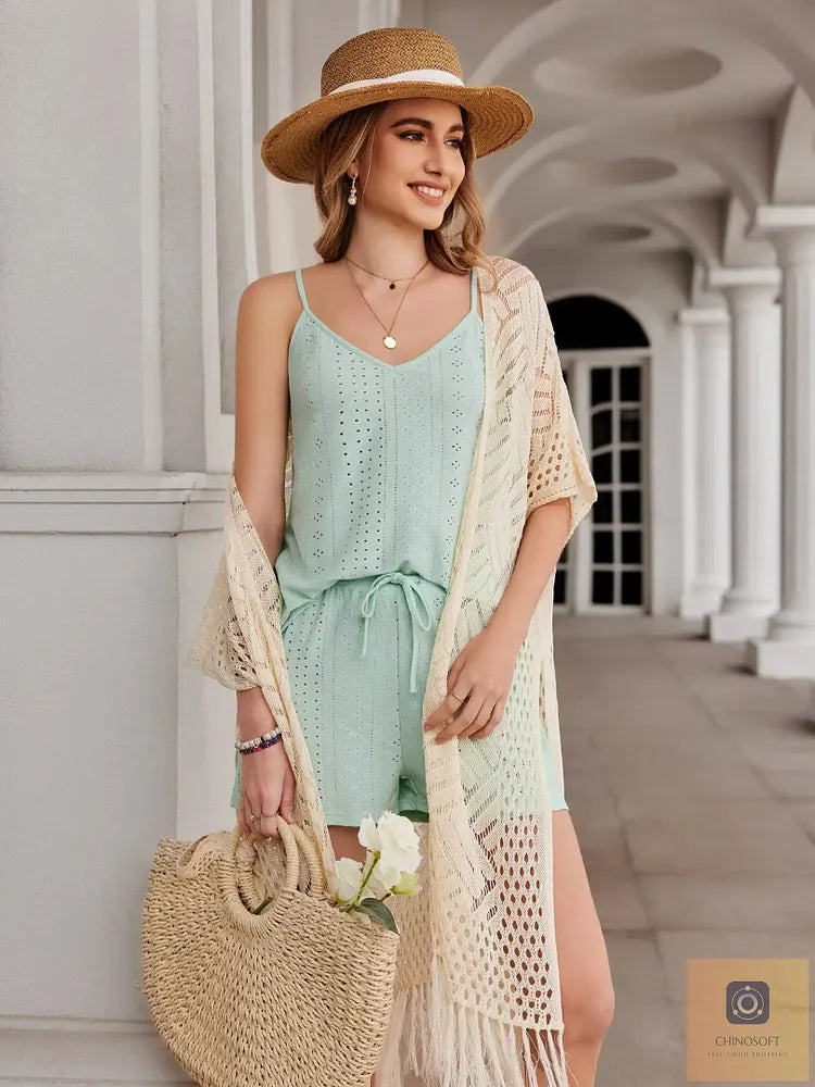 Albina Lanfranchi™ Elegant Tassel Cardigan for Lightweight Beach Coverage
