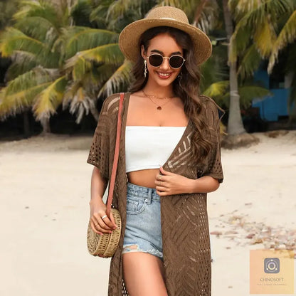 Albina Lanfranchi™ Elegant Tassel Cardigan for Lightweight Beach Coverage
