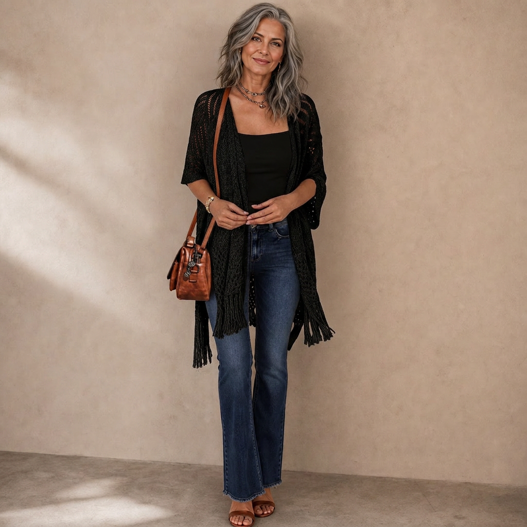 Albina Lanfranchi™ Elegant Tassel Cardigan for Lightweight Beach Coverage