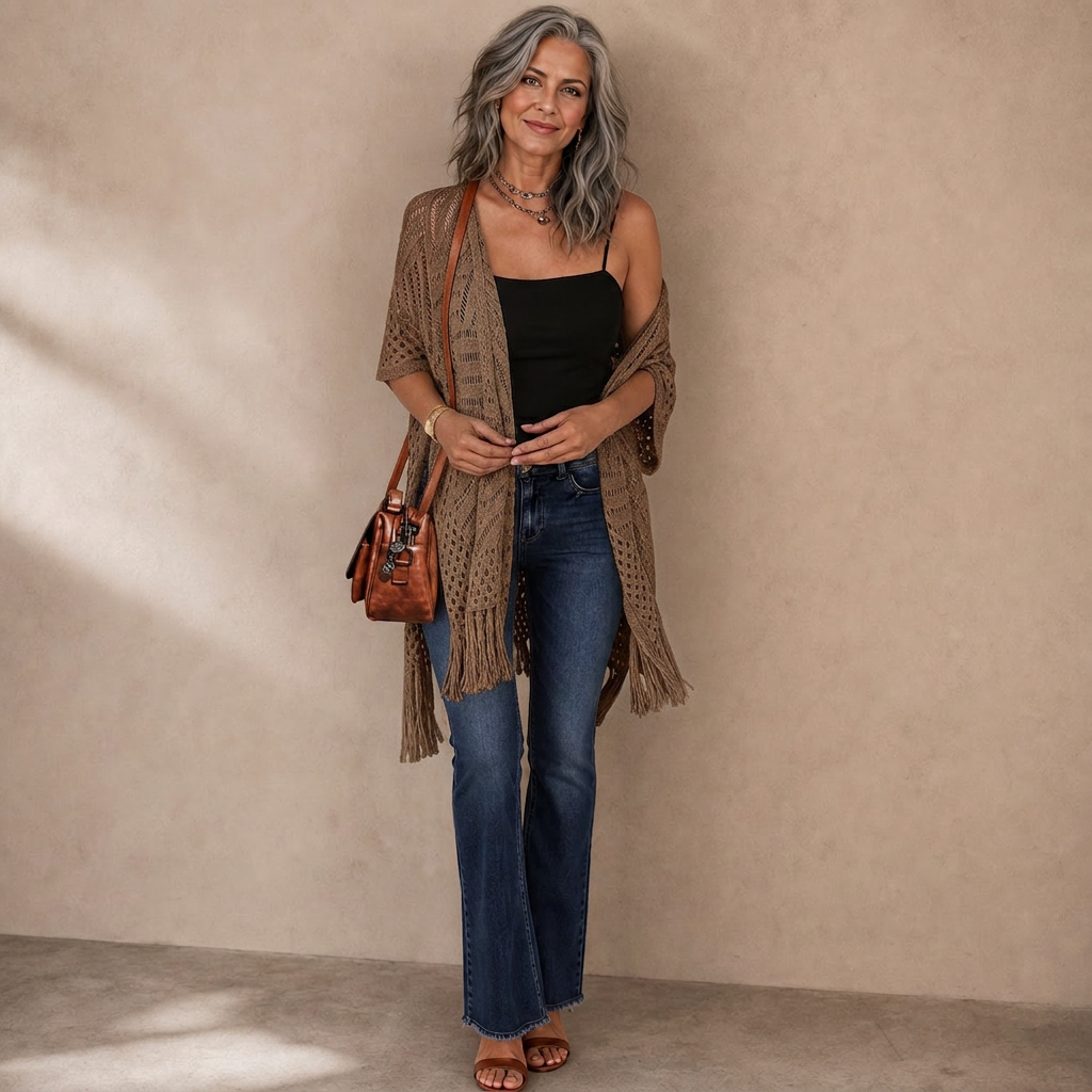 Albina Lanfranchi™ Elegant Tassel Cardigan for Lightweight Beach Coverage