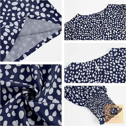 Aldina Lanzi™ Elegant Polka Dot Blouse for Everyday Polish