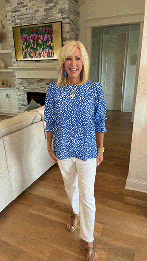Aldina Lanzi™ Elegant Polka Dot Blouse for Everyday Polish