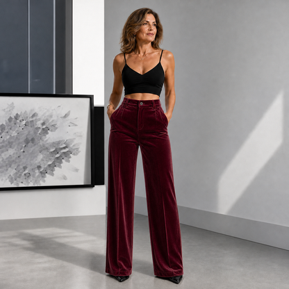 Alessandra Nicolosi™ High-Waisted Wide-Leg Trousers for Polished Everyday Style