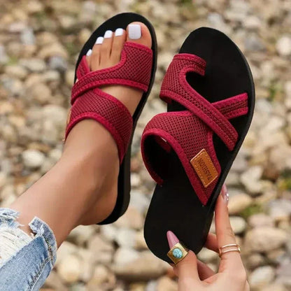 Alessia Gambaro™ Crossband Slide Sandals for Effortless Everyday Style