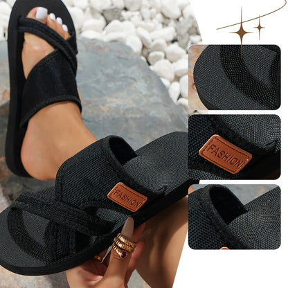 Alessia Gambaro™ Crossband Slide Sandals for Effortless Everyday Style