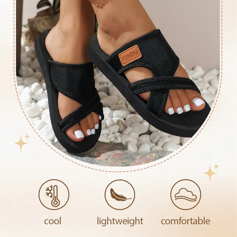 Alessia Gambaro™ Crossband Slide Sandals for Effortless Everyday Style