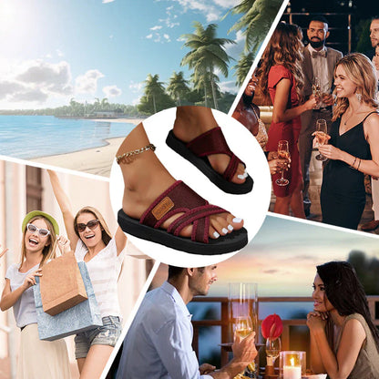 Alessia Gambaro™ Crossband Slide Sandals for Effortless Everyday Style