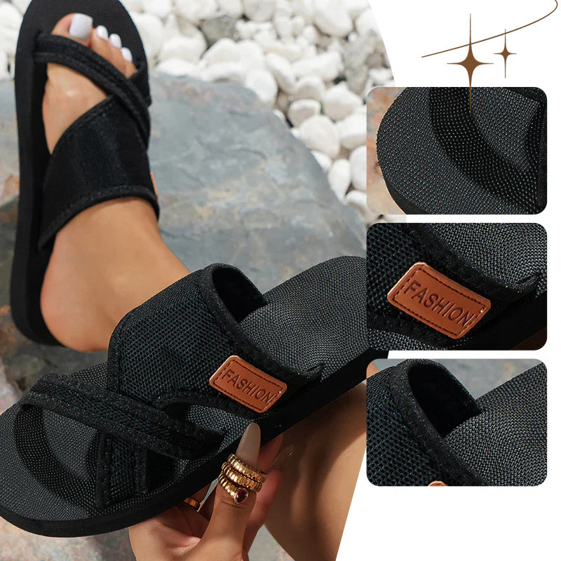 Alessia Gambaro™ Crossband Slide Sandals for Effortless Everyday Style