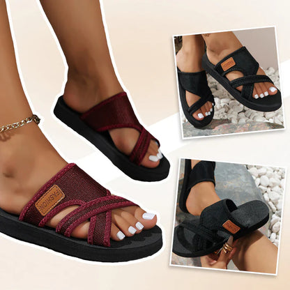 Alessia Gambaro™ Crossband Slide Sandals for Effortless Everyday Style