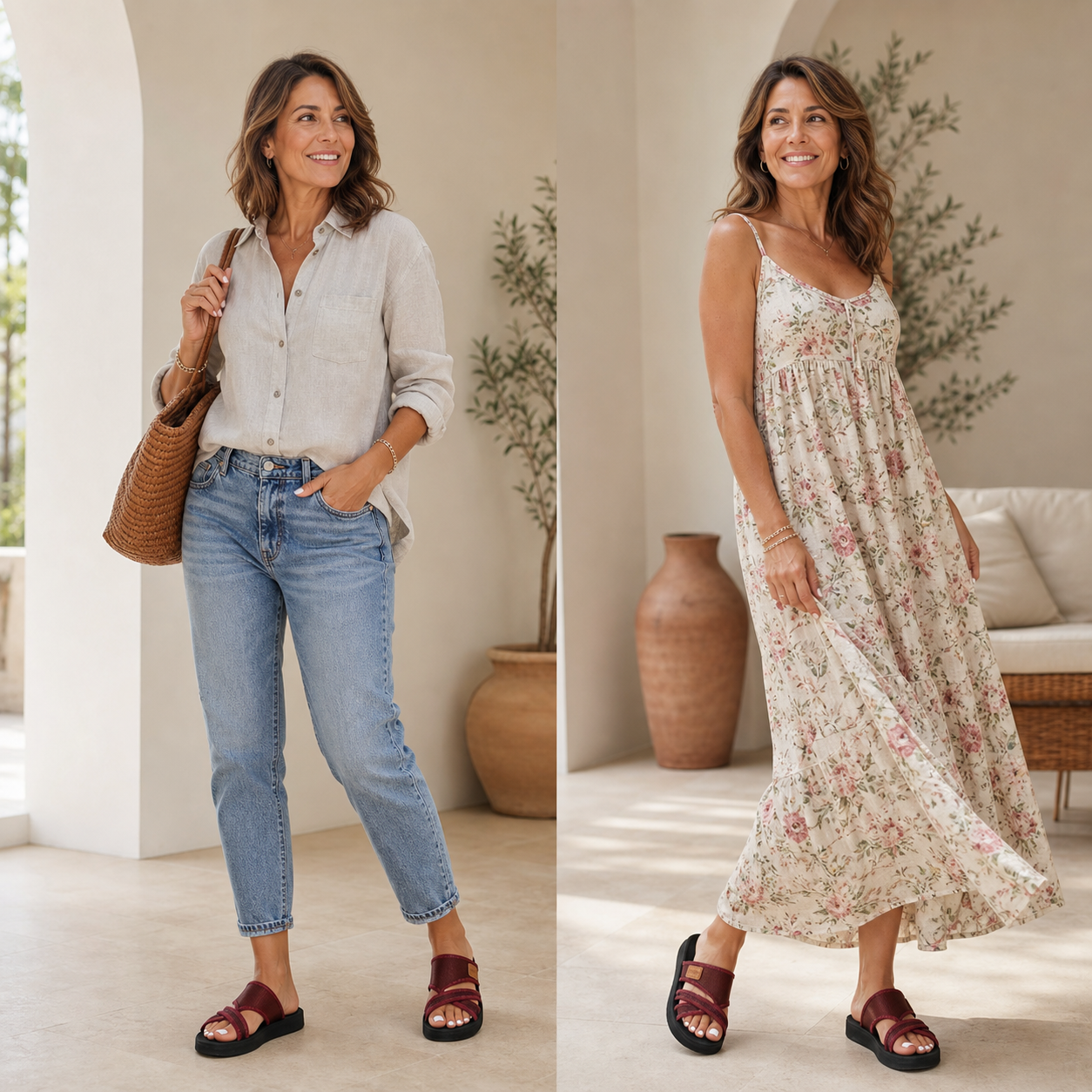 Alessia Gambaro™ Crossband Slide Sandals for Effortless Everyday Style