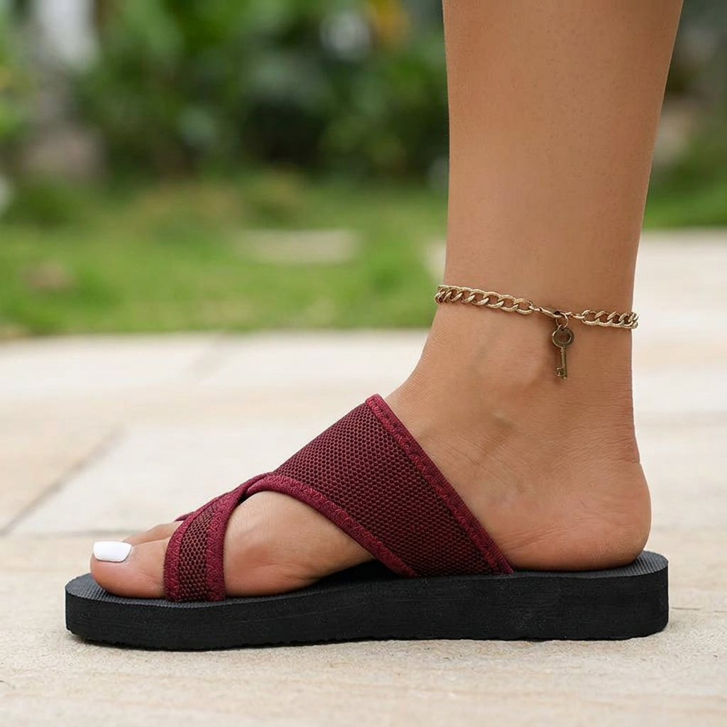 Alessia Gambaro™ Crossband Slide Sandals for Effortless Everyday Style