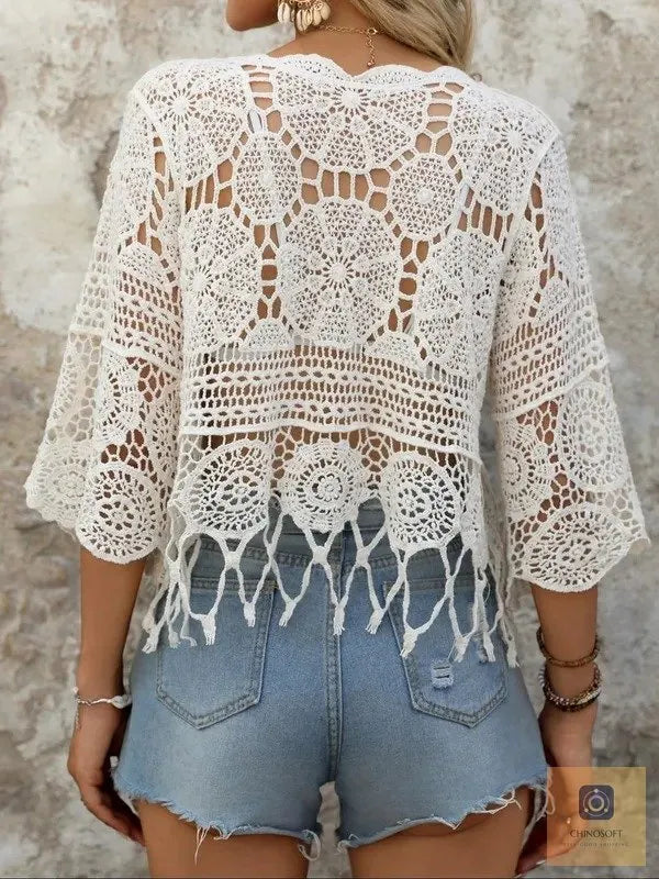 Alessia Lattanzi™ Boho Scallop Cover Up for Effortless Beach Style