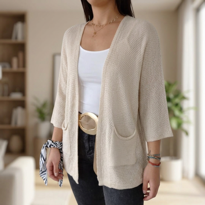 Alessia Marino™ Effortless 3/4 Sleeve Layering Cardigan