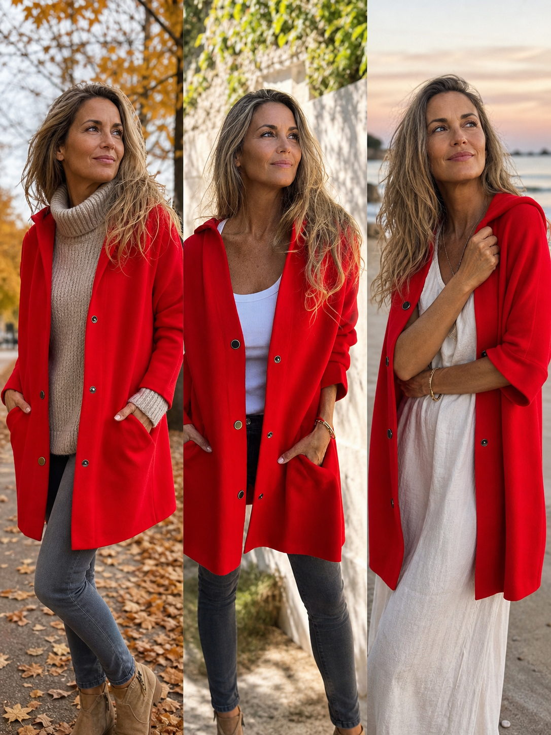 Amedea Zocchi™ Versatile Hooded Layering Jacket for Everyday Style