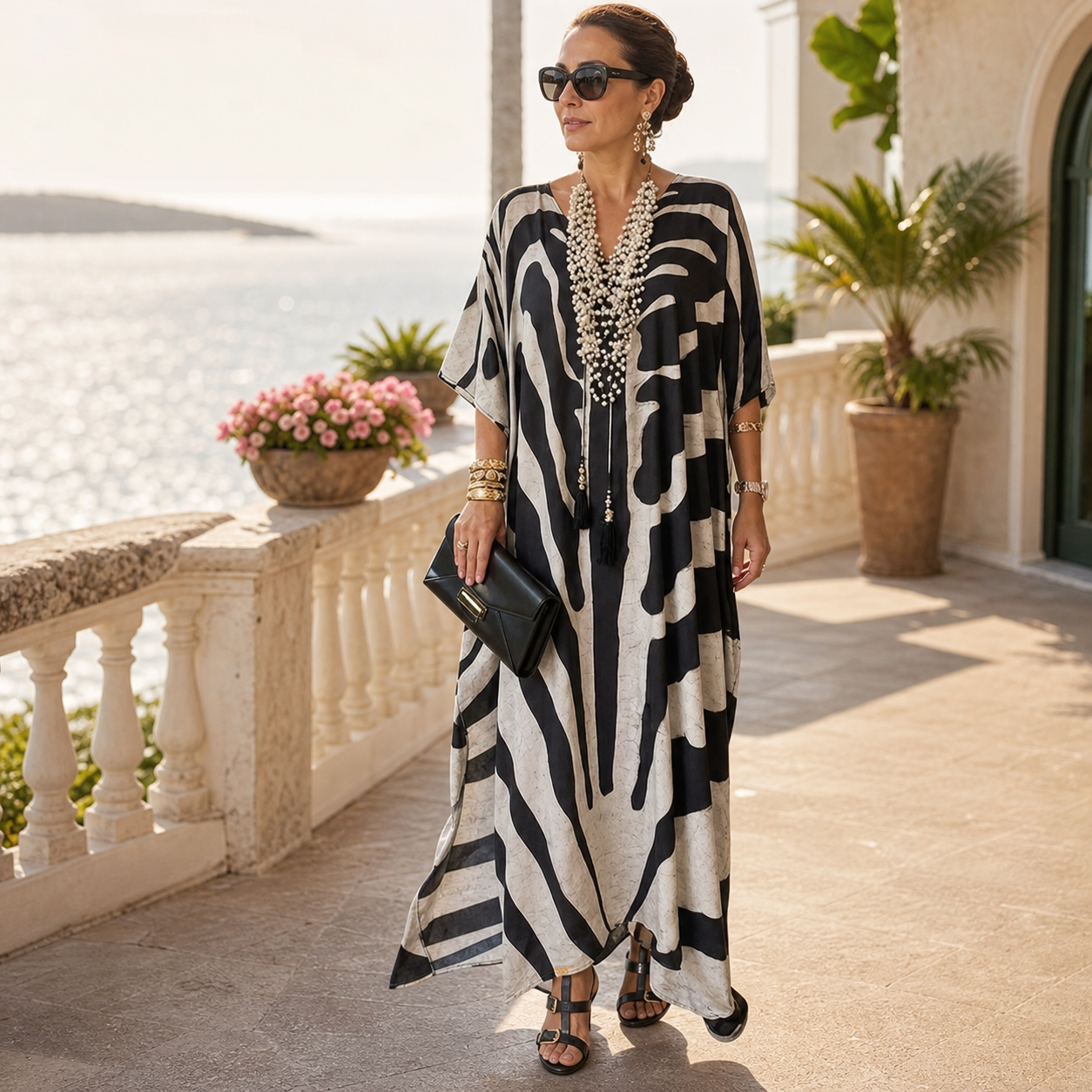 Amelia Leoncini™ Flowy Kaftan Dress for Easy Summer Style