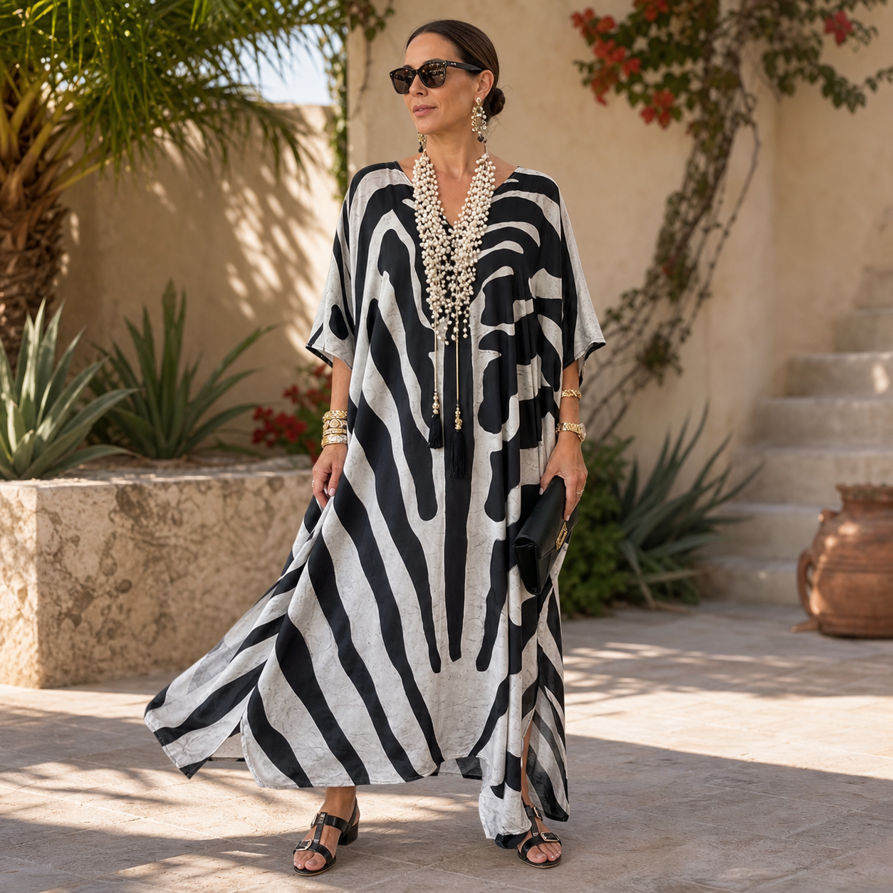Amelia Leoncini™ Flowy Kaftan Dress for Easy Summer Style