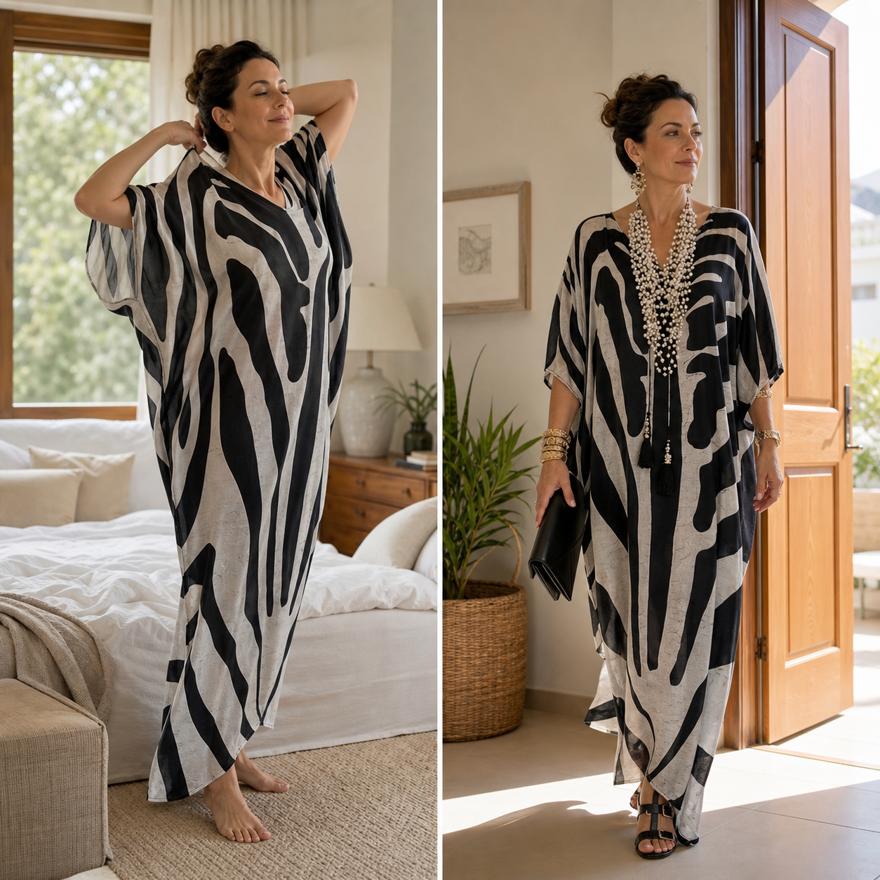 Amelia Leoncini™ Flowy Kaftan Dress for Easy Summer Style